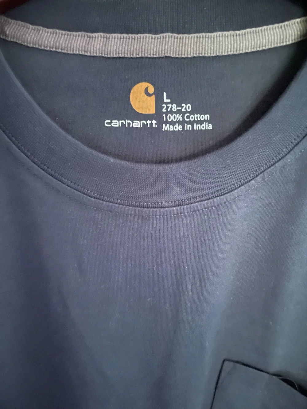 Carhartt 278-20 Men’s Pocket Short Sleeve T-Shirt in Navy Blue, NWOT